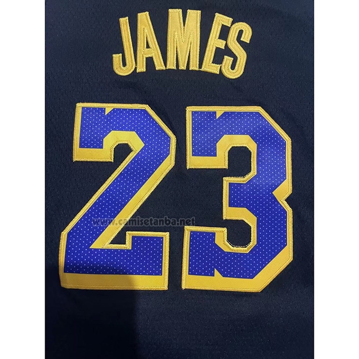 Camiseta Nino Los Angeles Lakers LeBron James NO 23 Earned 2021-22 Negro